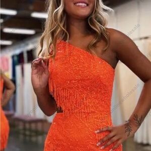 One shoulder Sequin cutout Dress